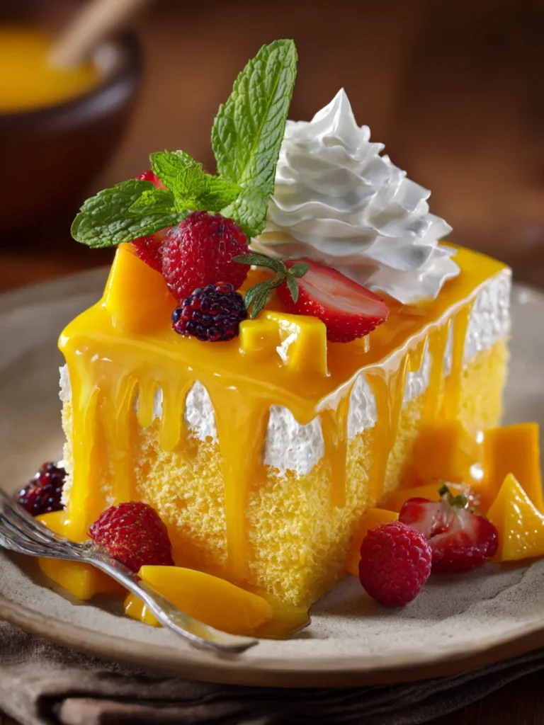 Mango Tres Leches Cake: A Moist, Tropical Delight First Image