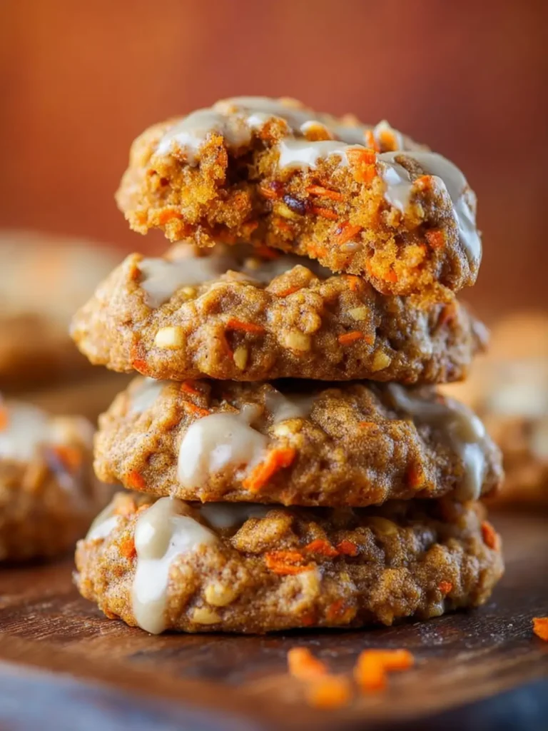 Soft and Chewy Spiced Carrot Cake Cookies First Image